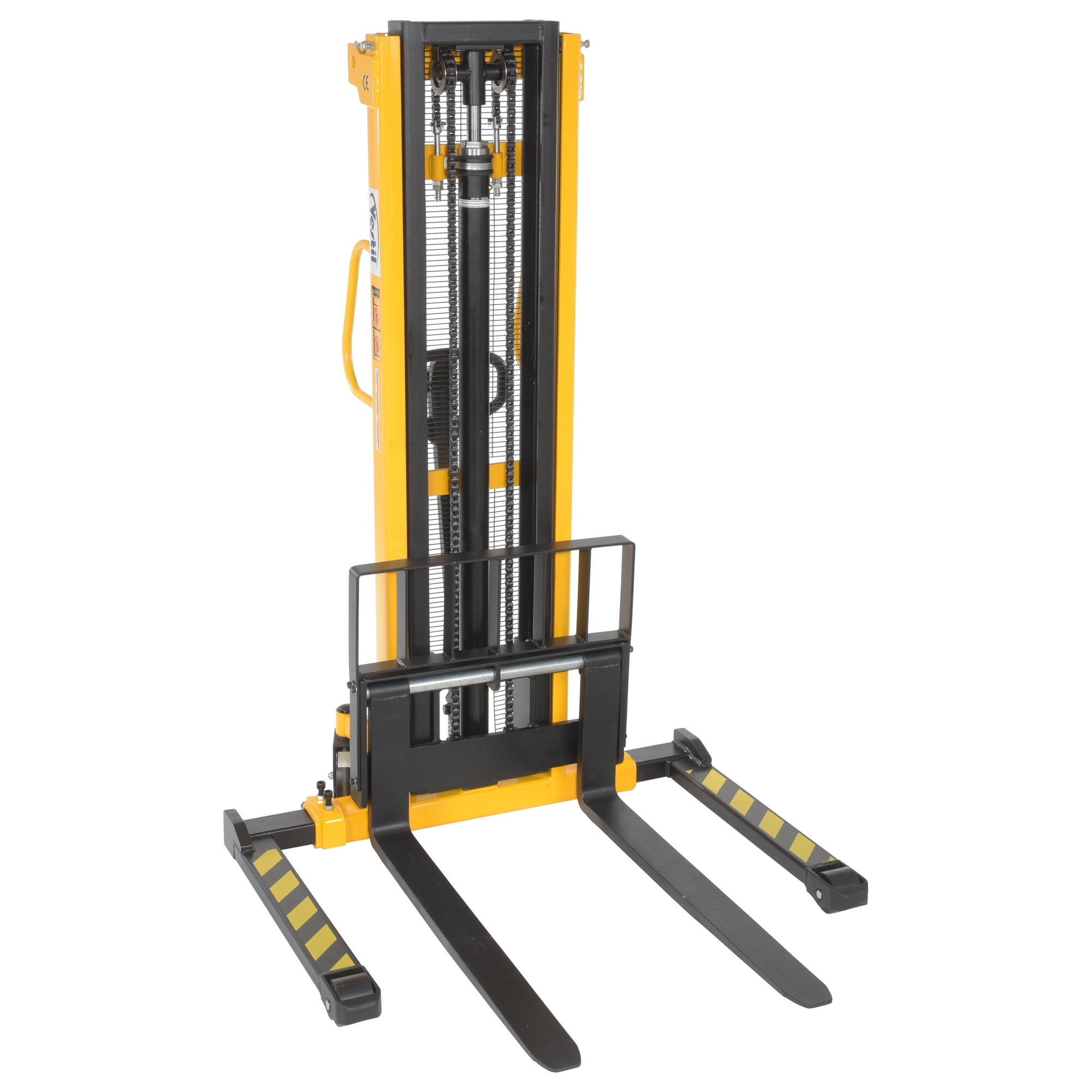 Vestil Manual Pump Stacker - 2000-Lb. Capacity, 118in. Raised Height, Adjustable Forks, Model# VHPS-2000-AA-118